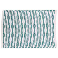 TISCHSET Textil Türkis, Weiß 33/48 cm  - Türkis/Weiß, LIFESTYLE, Textil (33/48cm)