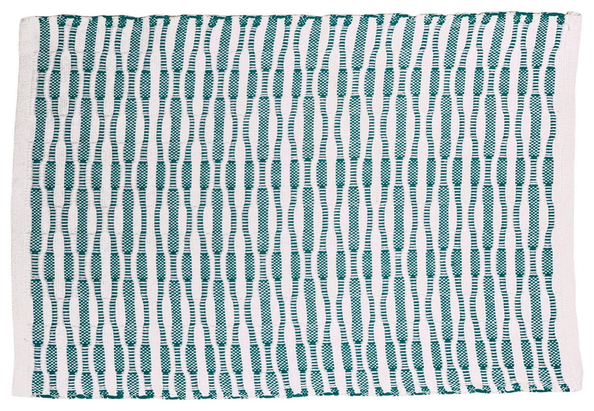 TISCHSET Textil Türkis, Weiß 33/48 cm  - Türkis/Weiß, LIFESTYLE, Textil (33/48cm)