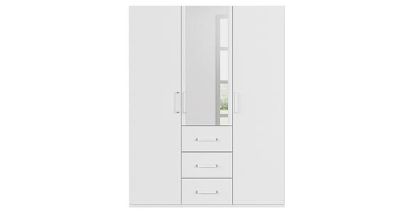 DREHTÜRENSCHRANK in Weiß - Weiß, Design, Glas/Holzwerkstoff (151/197/60cm) - Novel