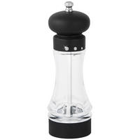 MLYNČEK NA SOĽ - priehľadné/čierna, Konventionell, kov/plast (19cm) - Fackelmann