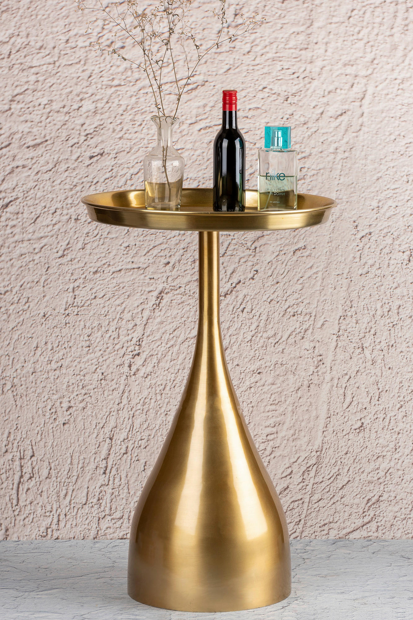 BEISTELLTISCH Goldfarben rund  - Goldfarben, Design, Metall (40,5/58,5cm) - Kayoom