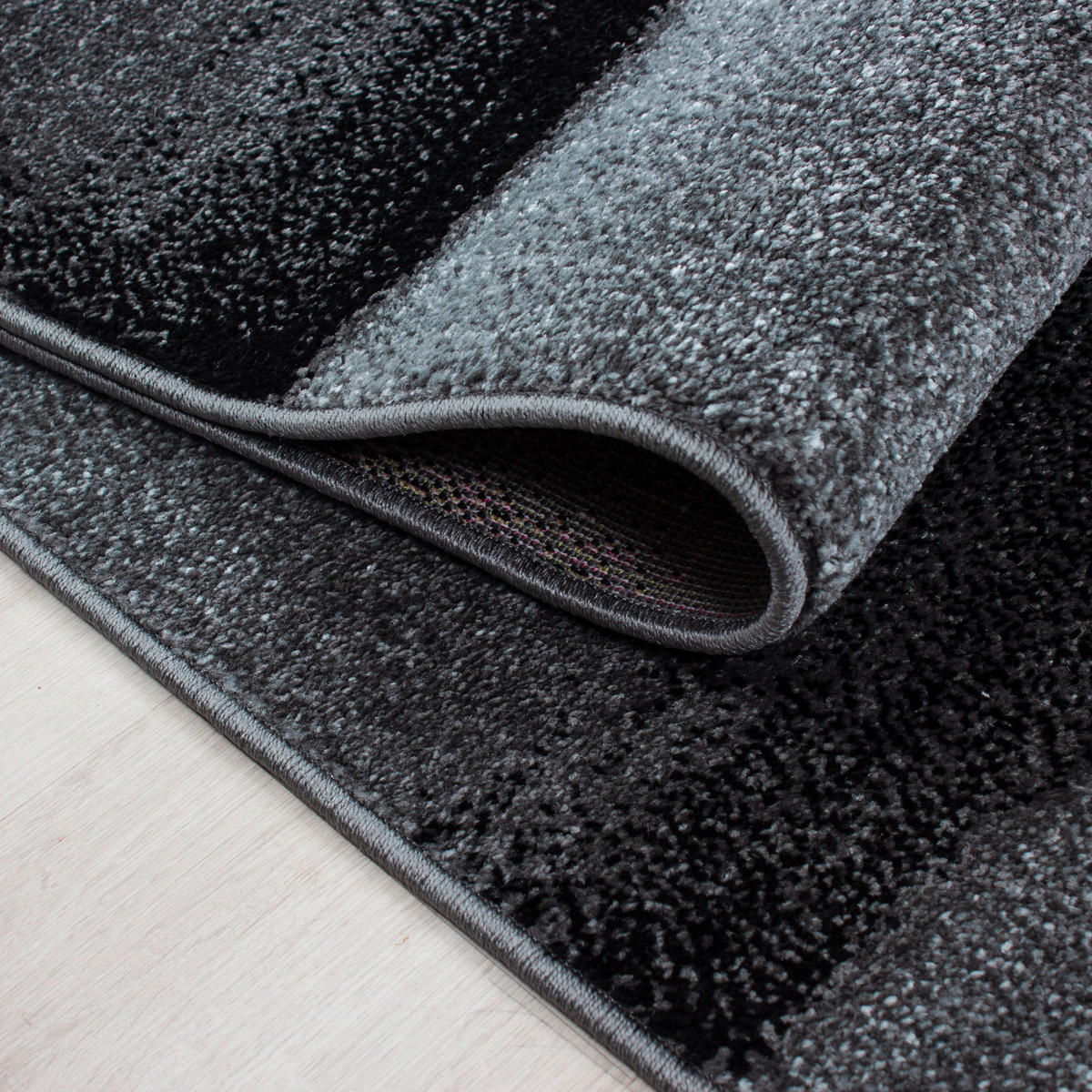 WEBTEPPICH 140/200 cm Lucca Schwarz  - Schwarz, Trend, Textil (140/200cm) - Novel