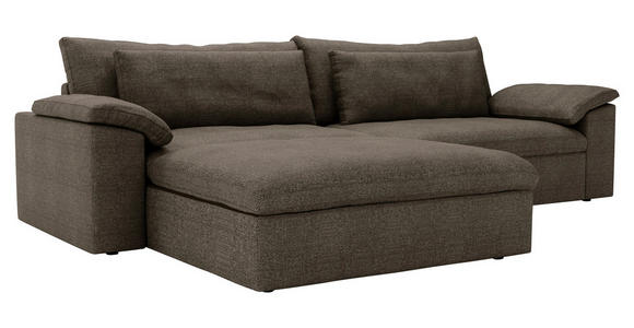 ECKSOFA  in Webstoff Braun  198/306 cm  - Schwarz/Braun, MODERN, Kunststoff/Textil (198/306cm) - Carryhome