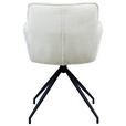 ARMLEHNSTUHL  in Eisen Cord  - Beige/Schwarz, Design, Textil/Metall (58/84/62,5cm) - Novel