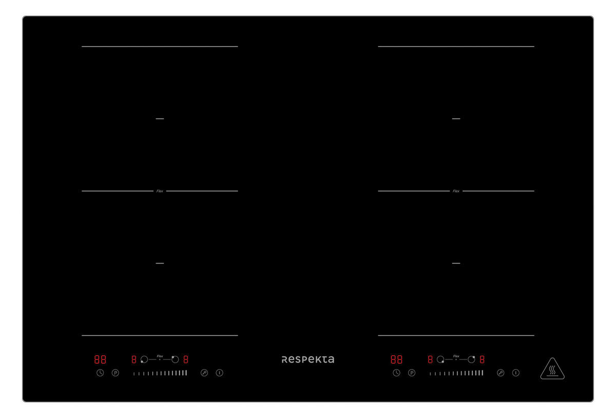 BACKOFENSET ASET7008800I  - Schwarz, Trend, Glas/Metall (59,5/59,9/56,5cm) - Respekta