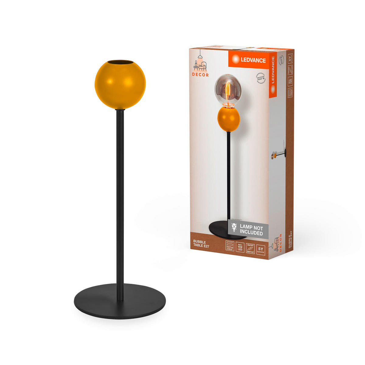 TISCHLEUCHTE 15/40 cm   - KONVENTIONELL, Metall (15/40cm) - Ledvance