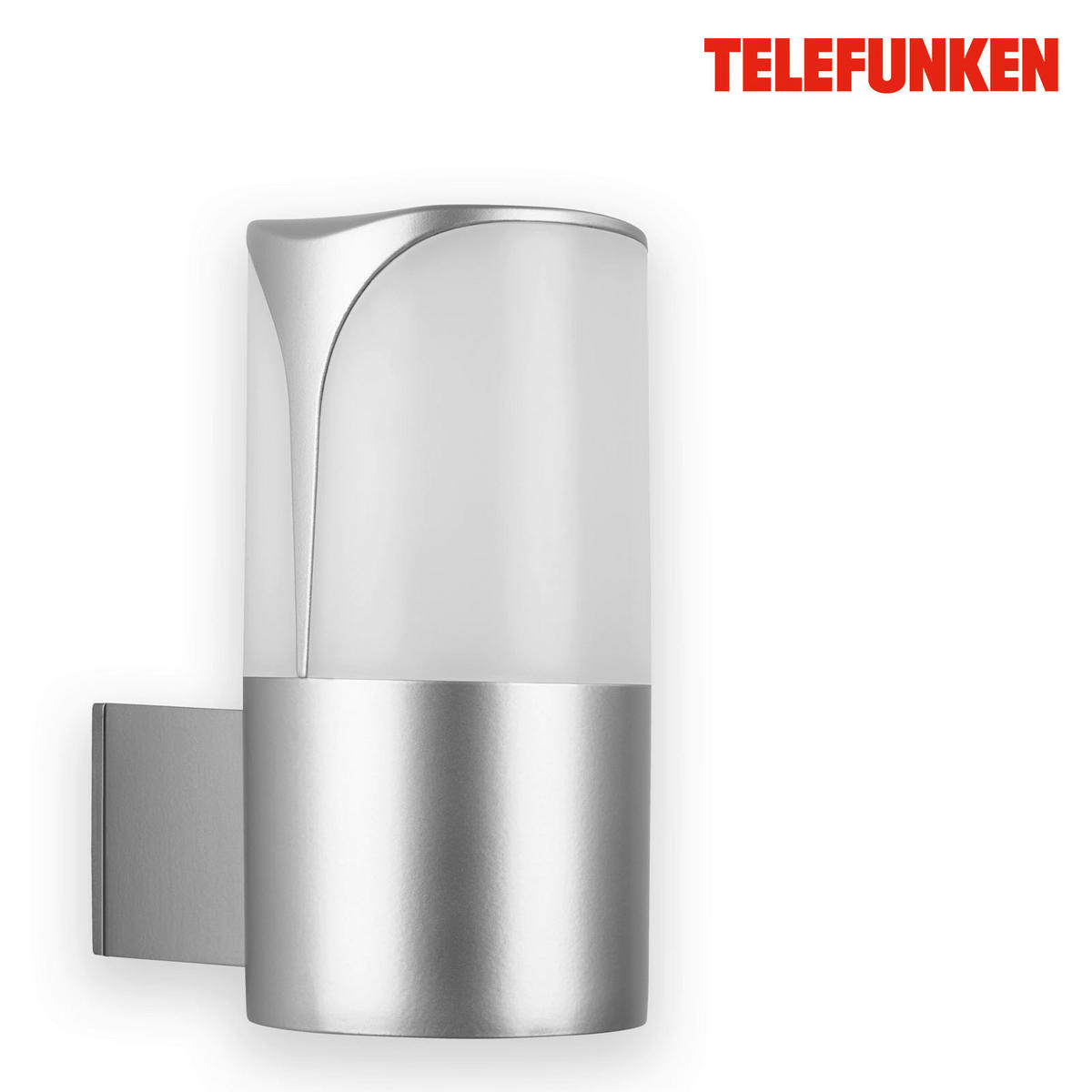 ZUNANJA STENSKA SVETILKA     18/14/9 cm          - srebrne barve, Basics, kovina/umetna masa (18/14/9cm)