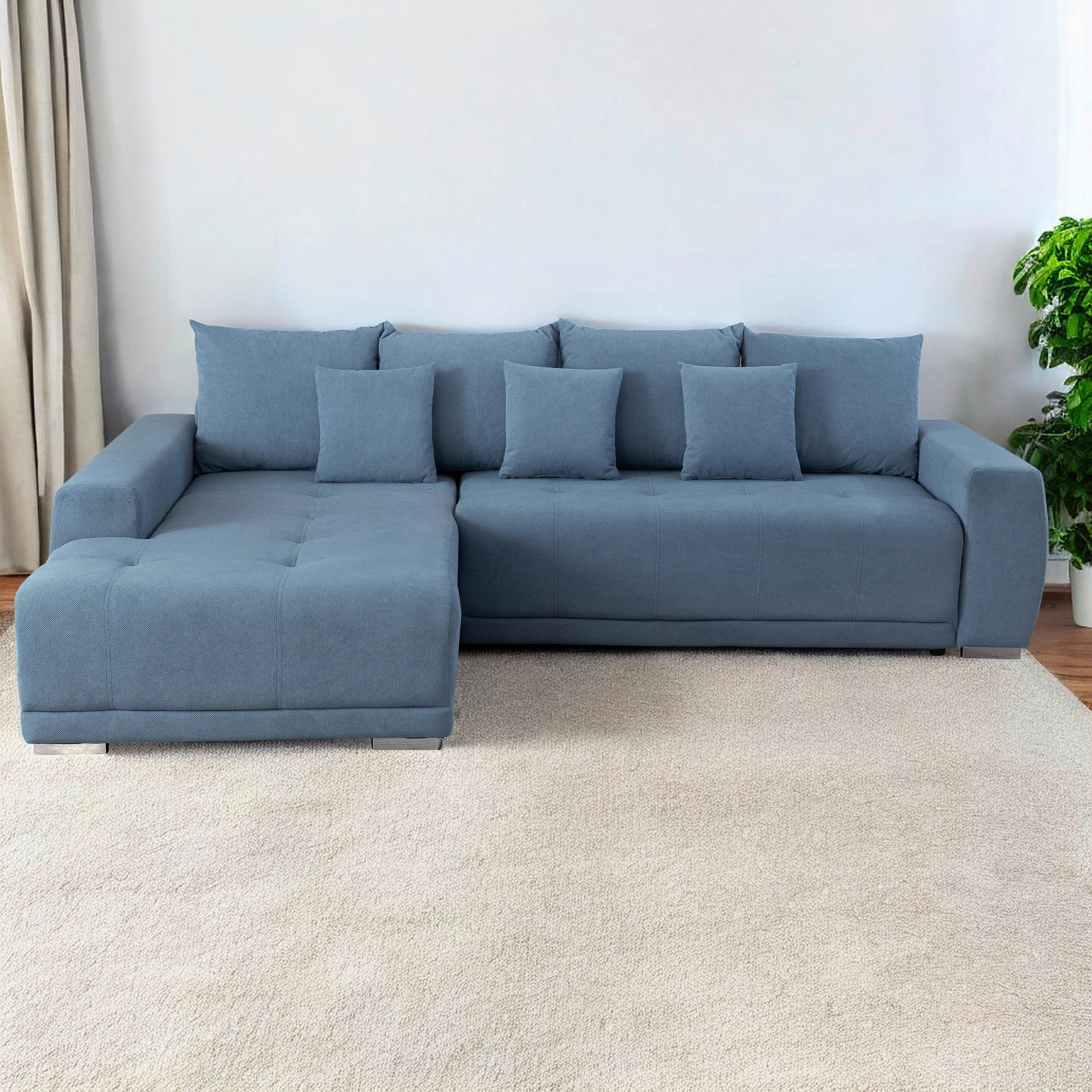 COLțAR textil albastru  - argintiu/albastru, Design, plastic/textil (204/280cm) - Carryhome