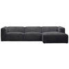 Freisteller von Stylife ECKSOFA FEBE Schwarz Cord.