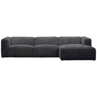 Freisteller von Stylife ECKSOFA FEBE Schwarz Cord.