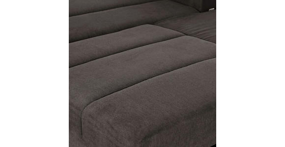 ECKSOFA Schlammfarben Flachgewebe  - Chromfarben/Hellbraun, KONVENTIONELL, Textil/Metall (175/270cm) - Carryhome