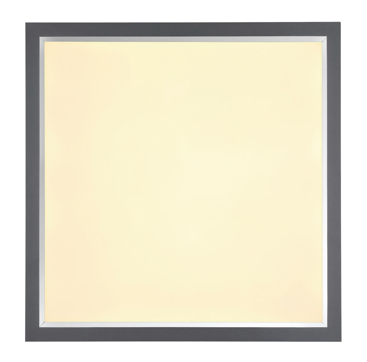 LED-DECKENLEUCHTE    44,5/44,5/6 cm  - Chromfarben/Weiss, Konventionell, Kunststoff/Metall (44,5/44,5/6cm) - Globo