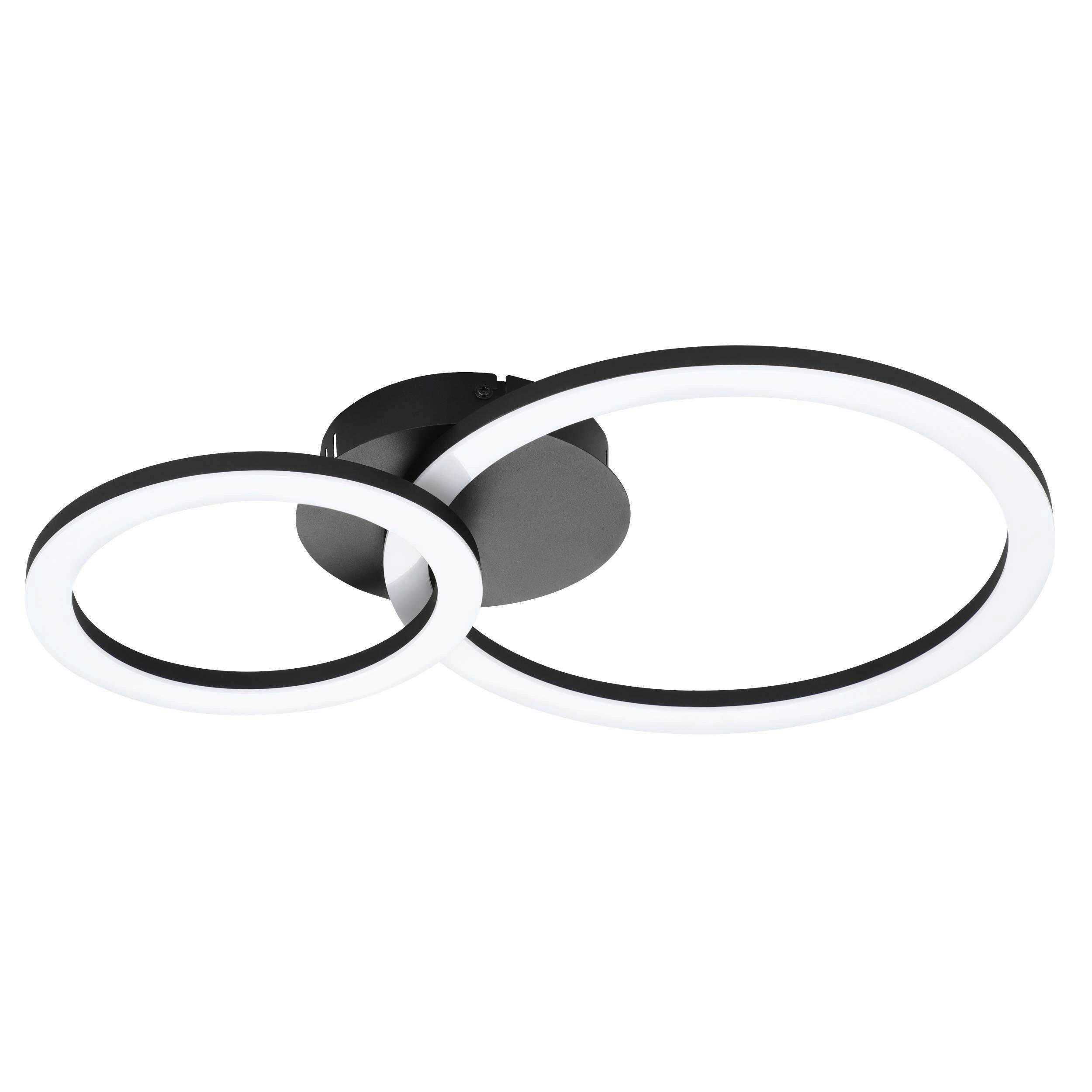 LED-TAKLAMPA Parrapos 15 W 44,5/30/7 cm  - vit/svart, Design, metall/plast (44,5/30/7cm) - Eglo