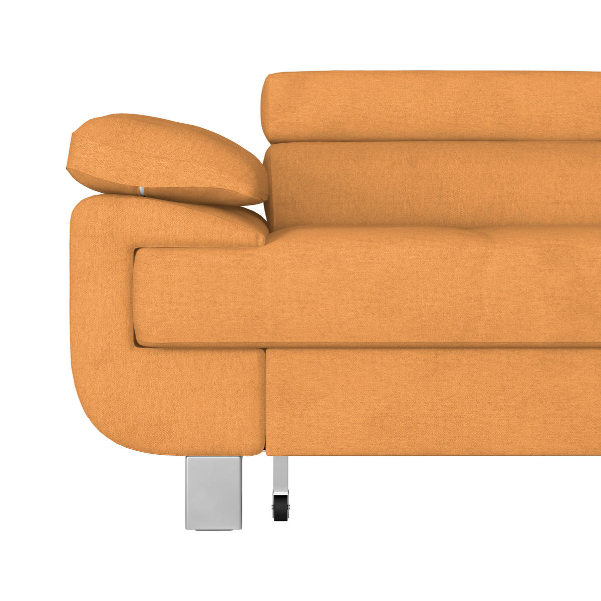 HÖRNSOFFA i dräll orange  - orange, Modern, metall/textil (270/230cm) - MID.YOU