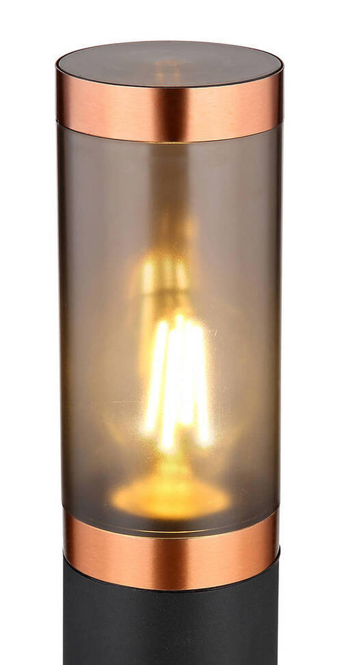 AUSSENLEUCHTE - Schwarz/Grau, Design, Kunststoff/Metall (12,7/110cm) - Globo