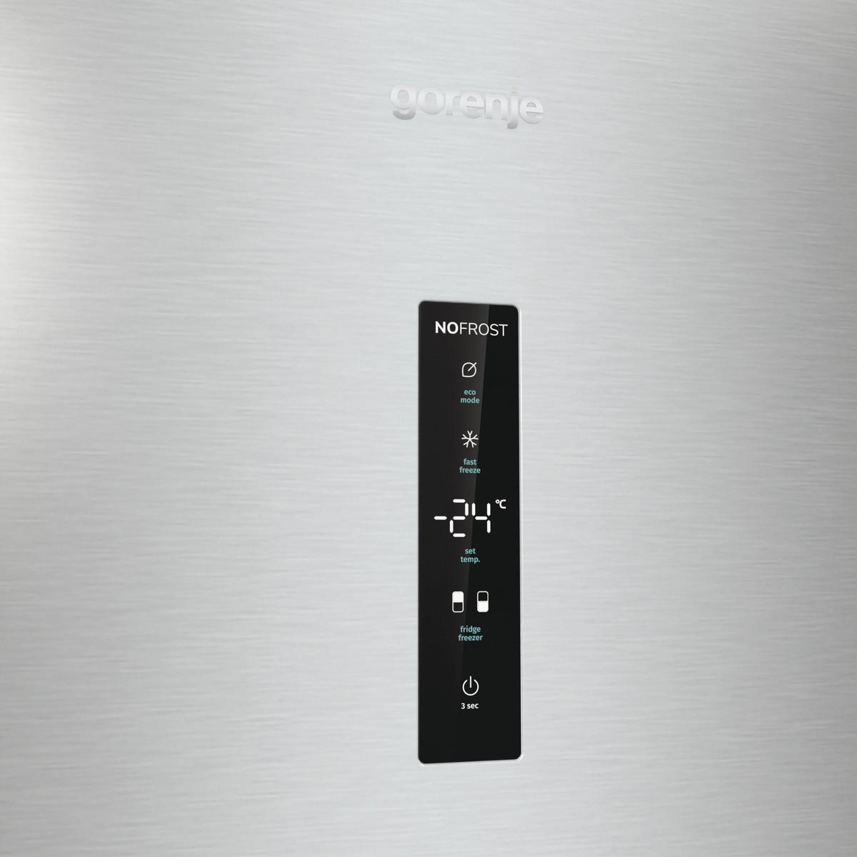 KÜHL-GEFRIER-KOMBINATION N61EA2XL4  - Edelstahlfarben, Basics, Glas/Kunststoff (60/185/59,2cm) - Gorenje