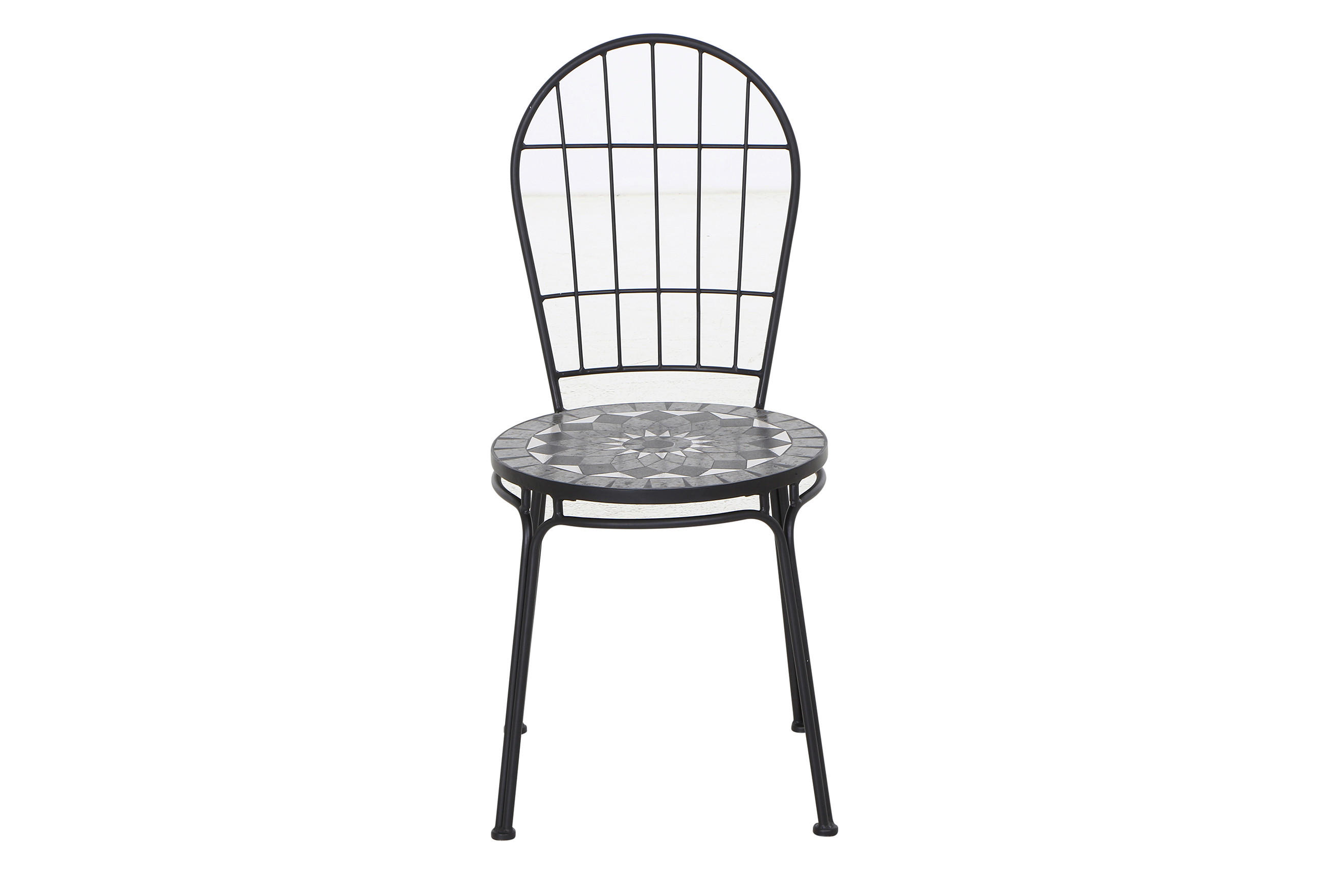 STAPELSTUHL in Metall, Keramik Schwarz  - Schwarz, KONVENTIONELL, Keramik/Metall (43/93,5/49cm) - Siena Garden