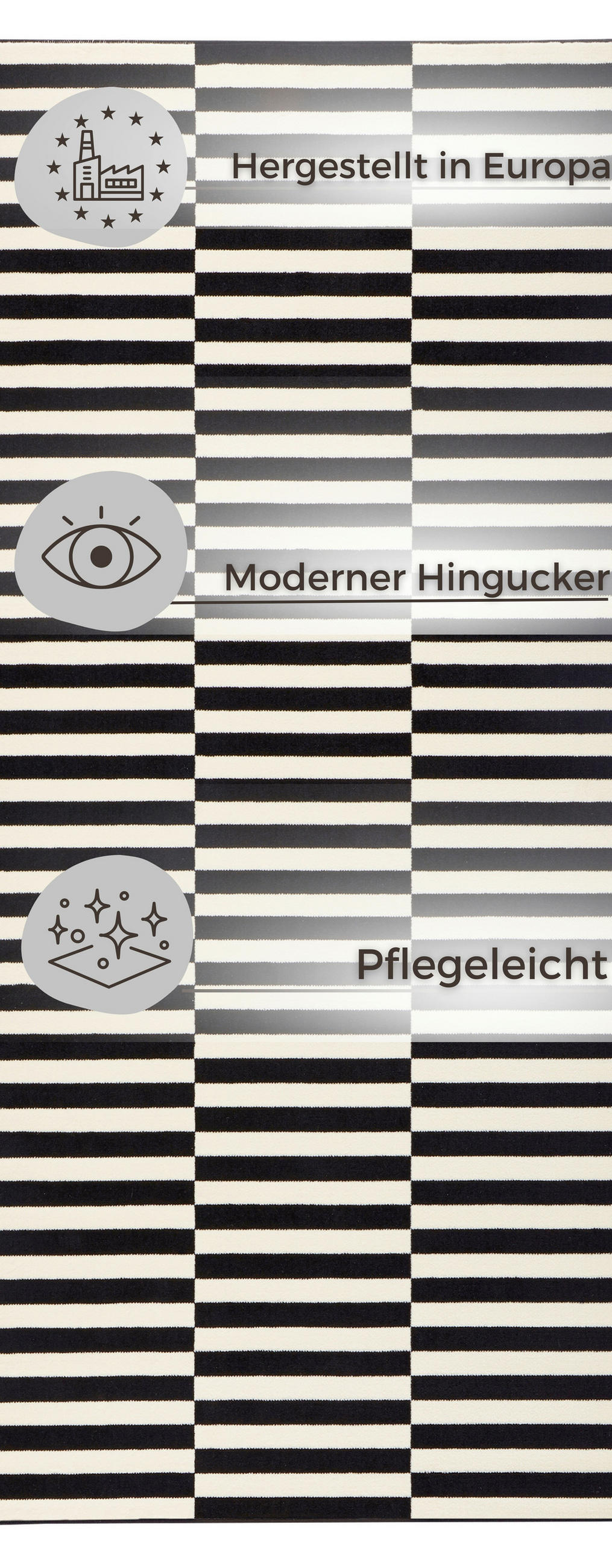 LÄUFER 80/300 cm Gloria  - Creme/Schwarz, Design, Kunststoff/Textil (80/300cm)