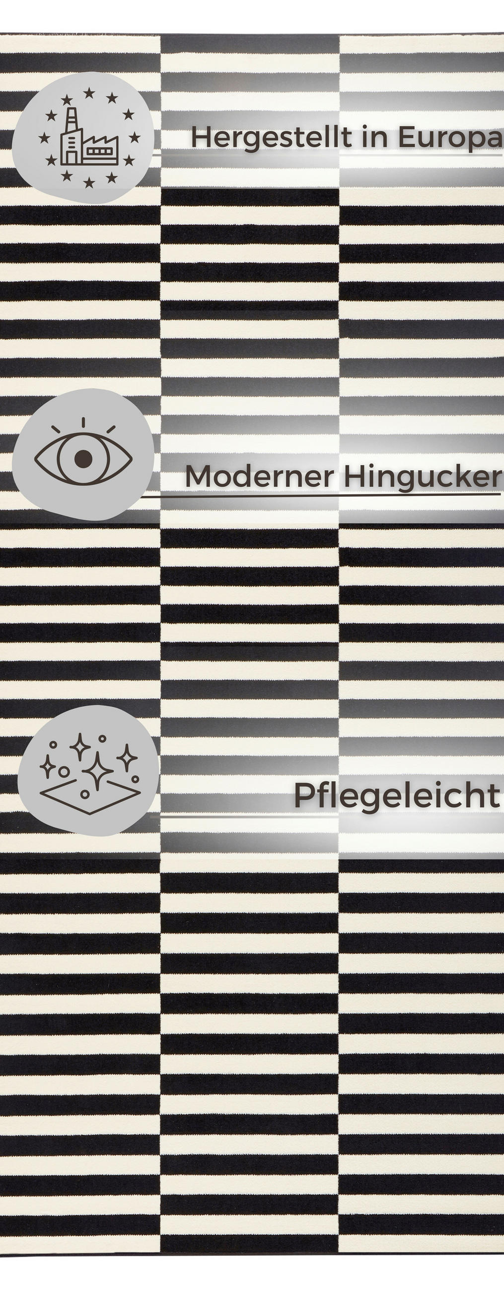 LÄUFER 80/300 cm Gloria  - Creme/Schwarz, Design, Kunststoff/Textil (80/300cm)