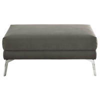 HOCKER Flachgewebe Graphitfarben  - Chromfarben/Graphitfarben, Design, Textil/Metall (109/44/74cm) - Dieter Knoll