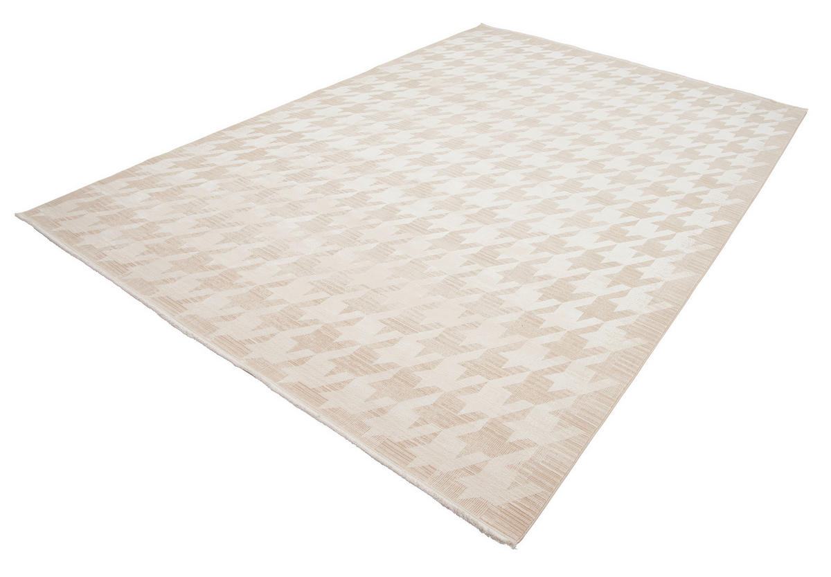 WEBTEPPICH 200/290 cm Houndstooth Allover  - Beige, Design, Textil (200/290cm) - Dieter Knoll