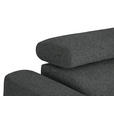 ECKSOFA in Chenille Dunkelgrau  280/205 cm  - Dunkelgrau/Schwarz, Design, Textil/Metall (280/205cm) - Xora