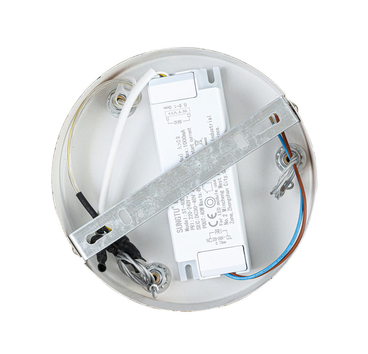 Lampă Suspendată Cu Led 37/150 cm  - cappuccino/transparent, Design, plastic/metal (37/150cm) - Novel