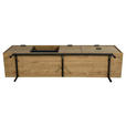 LOWBOARD META in 180/56,2/40 cm - Eichefarben/Anthrazit, Design, Holzwerkstoff/Metall (180/56,2/40cm) - Xora