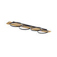 LED-DECKENLEUCHTE 125/38/6,8 cm   - Schwarz, Design, Holz/Kunststoff (125/38/6,8cm) - Novel