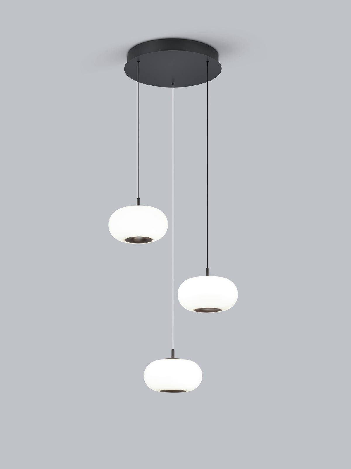 LED-HÄNGELEUCHTE Sapo 34/210 cm   - Schwarz, Design, Glas/Metall (34/210cm) - Helestra
