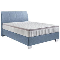 BOXSPRINGBETT 140/200 cm  in Blau  - Chromfarben/Blau, Konventionell, Kunststoff/Textil (140/200cm) - Hom`in