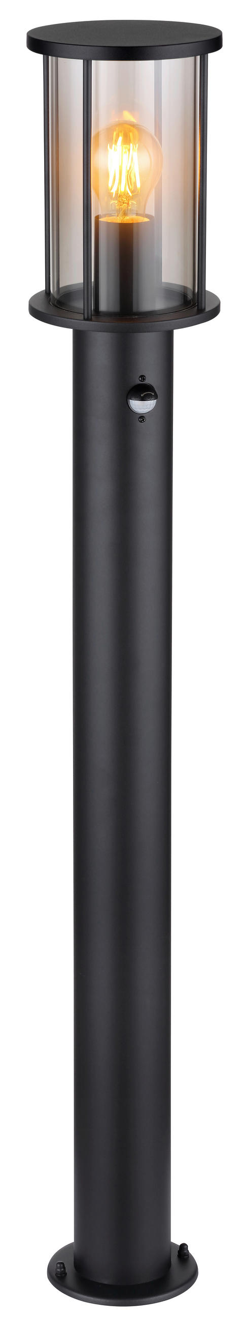 AUßENLEUCHTE 14,3/100 cm   - Schwarz, KONVENTIONELL, Glas/Metall (14,3/100cm) - Globo