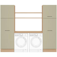HAUSWIRTSCHAFTSRAUM  in Eichefarben, Salbeigrün  - Eichefarben/Salbeigrün, Basics, Holzwerkstoff (245cm) - Impuls