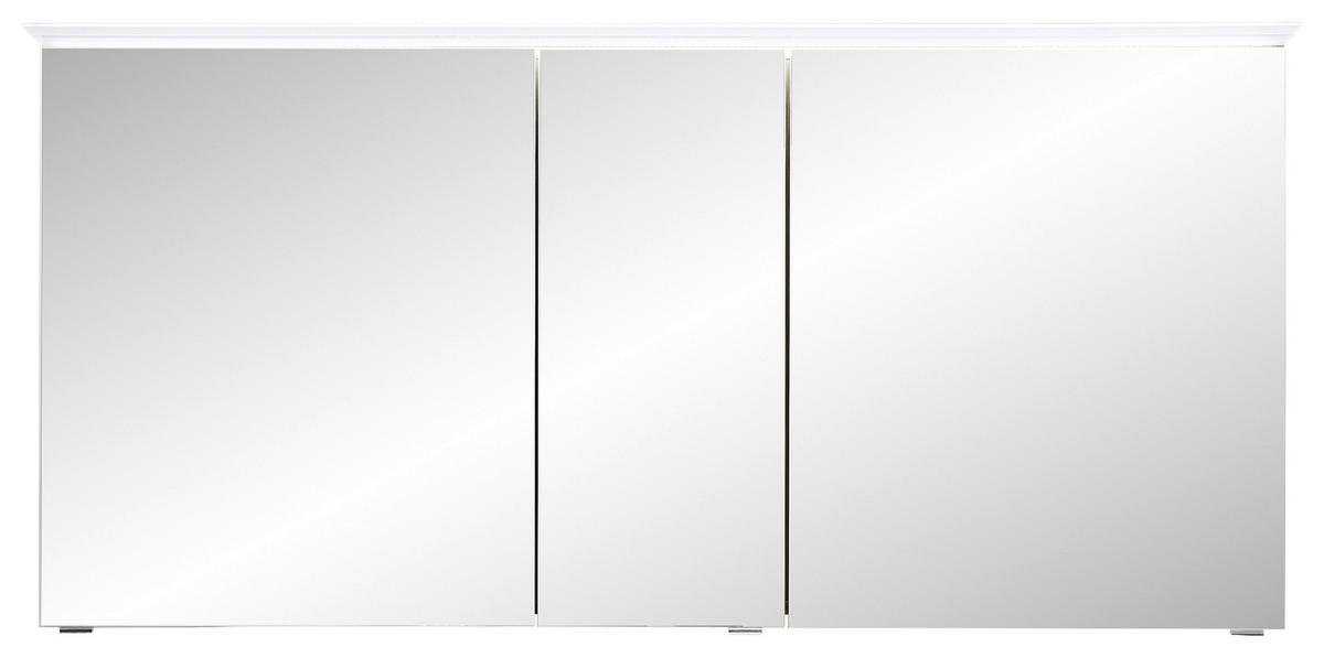 SPIEGELSCHRANK 154/70,9/17,6 cm  - Eiche dunkel/Chromfarben, Design, Glas/Holzwerkstoff (154/70,9/17,6cm) - Sadena