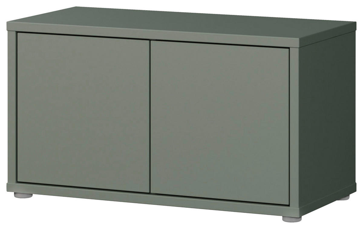 GARDEROBENBANK - Salbeigrün/Grau, MODERN, Kunststoff (74,5/41,5/34,9cm) - Carryhome