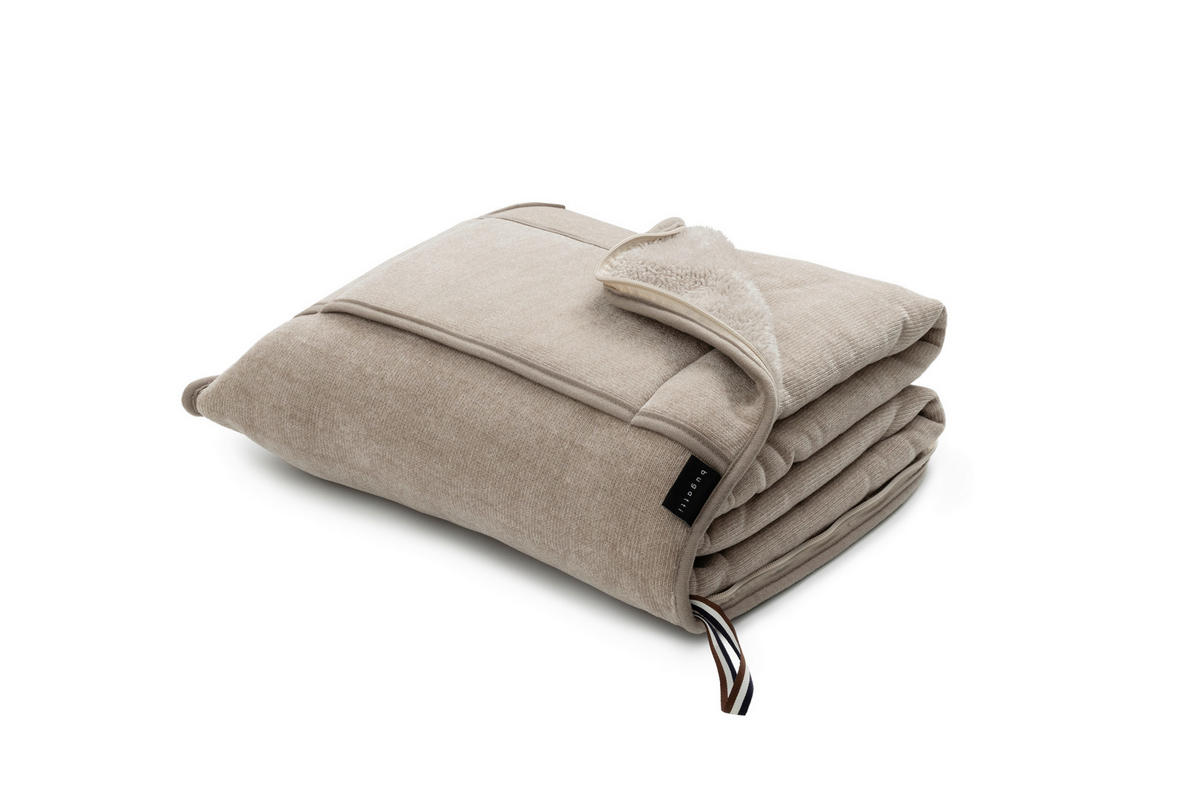 REISEDECKE Bugatti Reisedecke Doppio Soft 130/150 cm  - Beige, Basics, Textil (130/150cm) - Bugatti