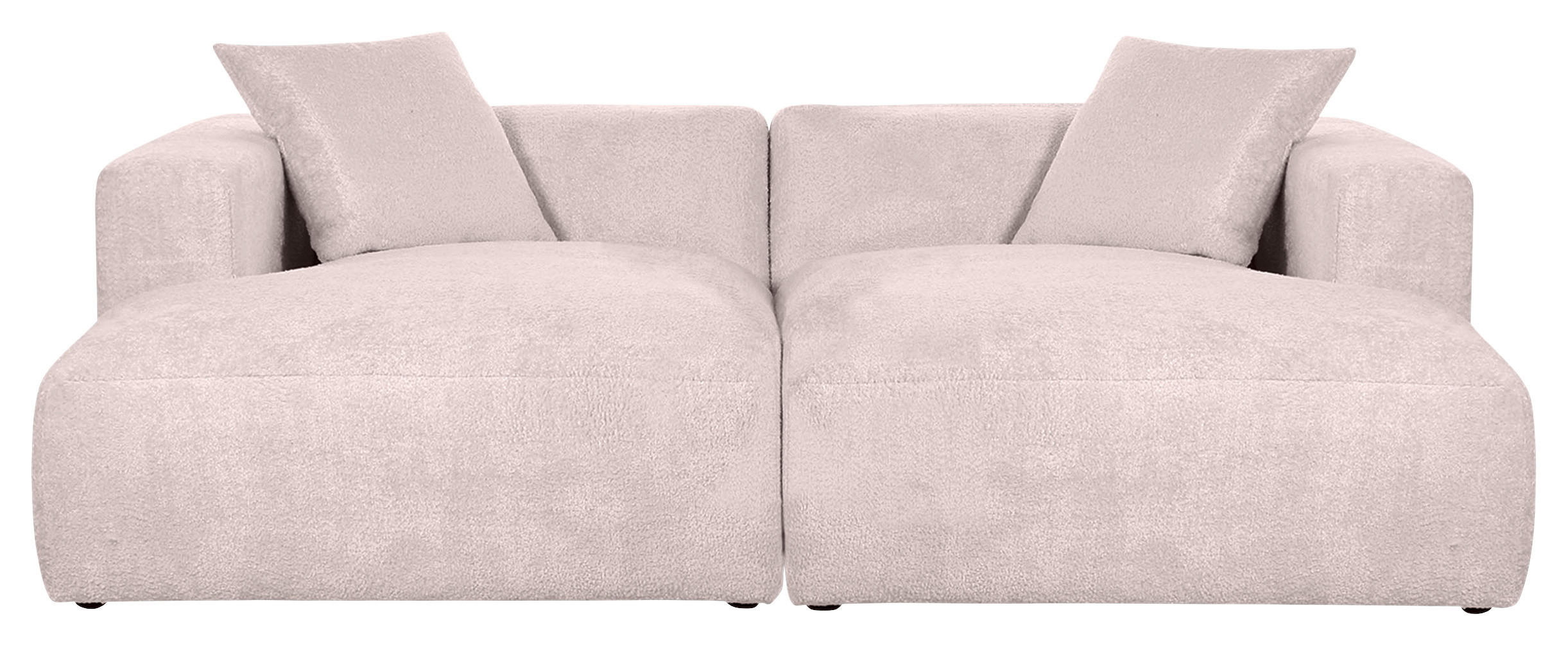 BIGSOFA Chenille Rosa  - Schwarz/Rosa, MODERN, Kunststoff/Textil (234/66/178cm) - Carryhome