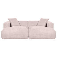 BIGSOFA Chenille Rosa  - Schwarz/Rosa, MODERN, Kunststoff/Textil (234/66/178cm) - Carryhome
