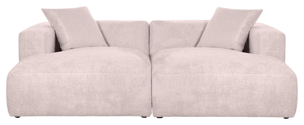 BIGSOFA Chenille Rosa  - Schwarz/Rosa, MODERN, Kunststoff/Textil (234/66/178cm) - Carryhome