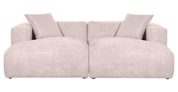 BIGSOFA Chenille Rosa  - Schwarz/Rosa, MODERN, Kunststoff/Textil (234/66/178cm) - Carryhome