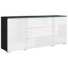 SIDEBOARD 150/67,9/39,5 cm anthracite, blanc haute brillance  - gris/blanc haute brillance, Basics, matière synthétique/matériau de bois (150/67,9/39,5cm) - P & B