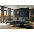 ECKSOFA in Chenille Graugrün  224/305 cm  - Schwarz/Graugrün, Design, Textil/Metall (224/305cm) - Dieter Knoll