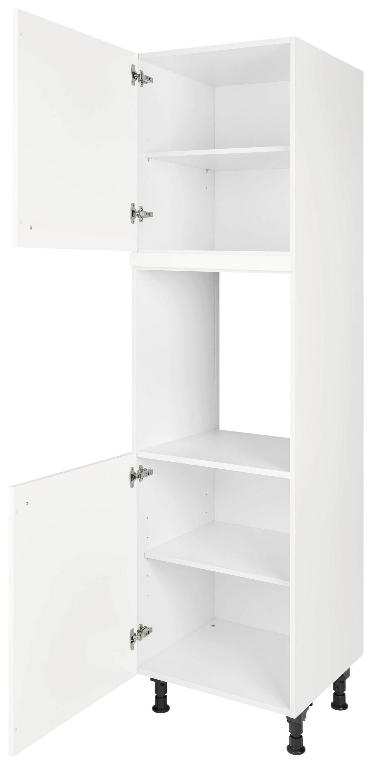 GERÄTEUMBAUSCHRANK 60/216,6/58 cm  in Weiß  - Schwarz/Weiß, MODERN, Holzwerkstoff/Metall (60/216,6/58cm) - Nobilia