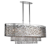 HÄNGLAMPA Mica 81/30/55 cm  - kromfärg, Modern, metall/glas (81/30/55cm)