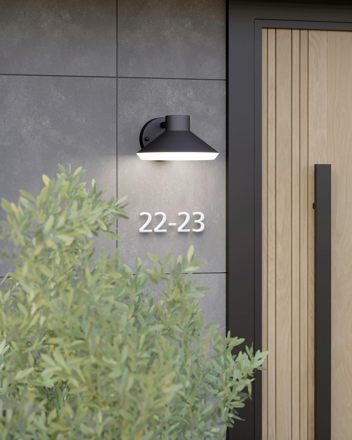 AUßENWANDLEUCHTE 20,5/11/24 cm   - Schwarz/Weiß, Design, Kunststoff/Metall (20,5/11/24cm) - Eglo