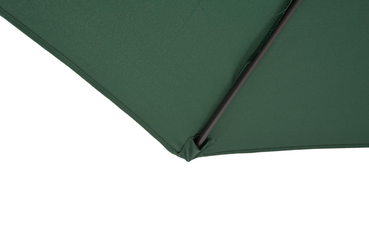 SONNENSCHIRM 295 cm Grün  - Grau/Grün, MODERN, Textil/Metall (295/250cm) - Gardenson