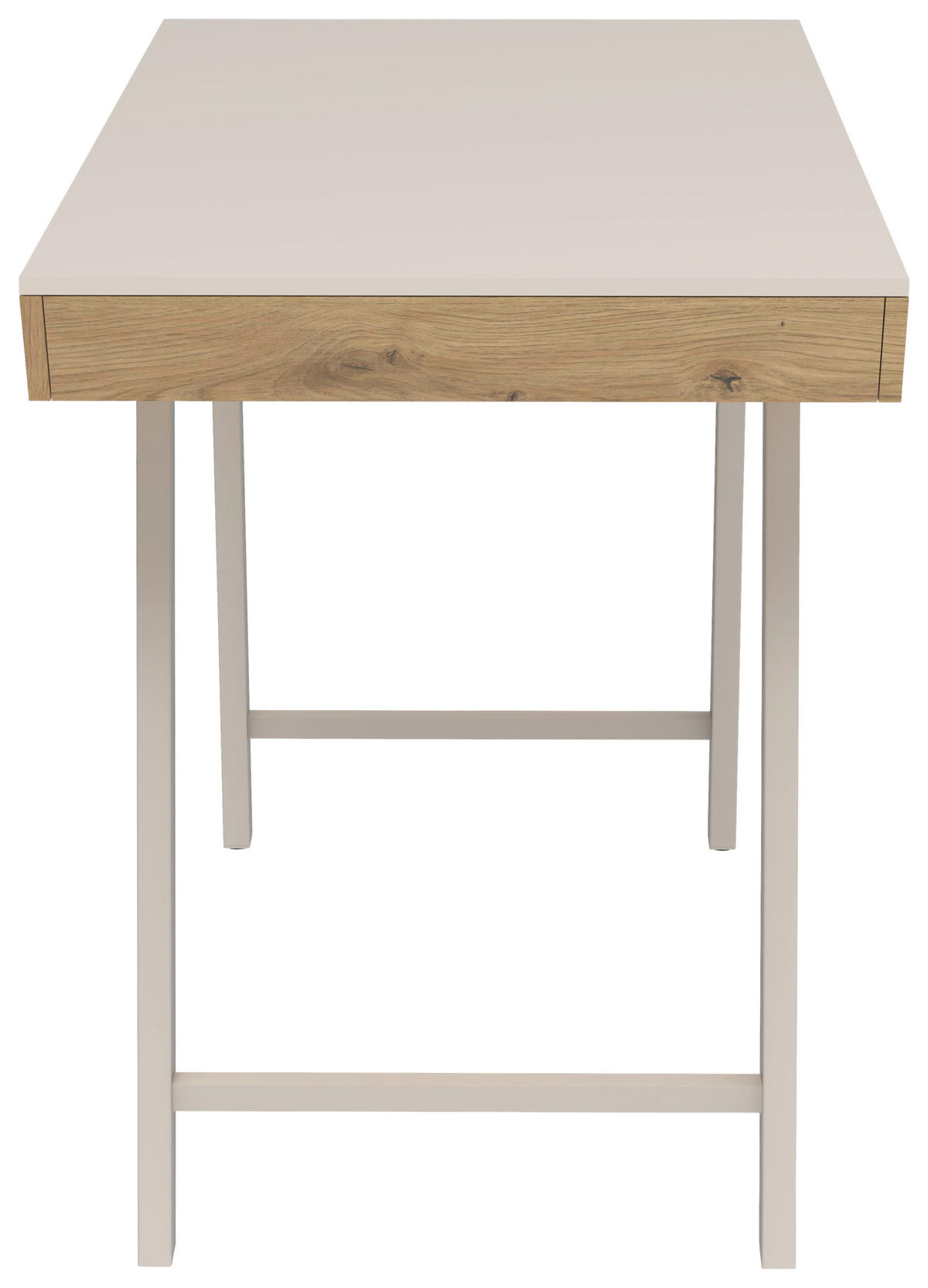SCHREIBTISCH 140/60/75 cm Eichefarben, Kaschmir  - Kaschmir/Eichefarben, Design, Holzwerkstoff/Metall (140/60/75cm) - Novel