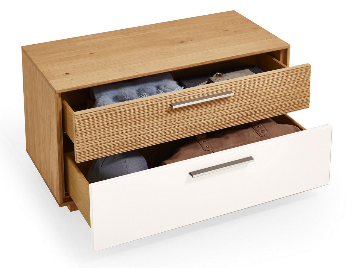 GARDEROBE 6-teilig  in 250/195/40 cm  - Eichefarben/Anthrazit, Design, Glas/Holz (250/195/40cm)