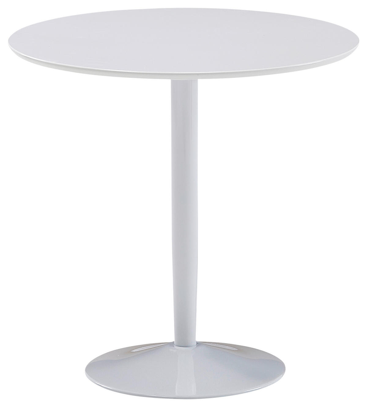 JEDÁLENSKÝ STÔL, biela, 75/74 cm - biela, Modern, kov/kompozitné drevo (75/74cm) - MID.YOU