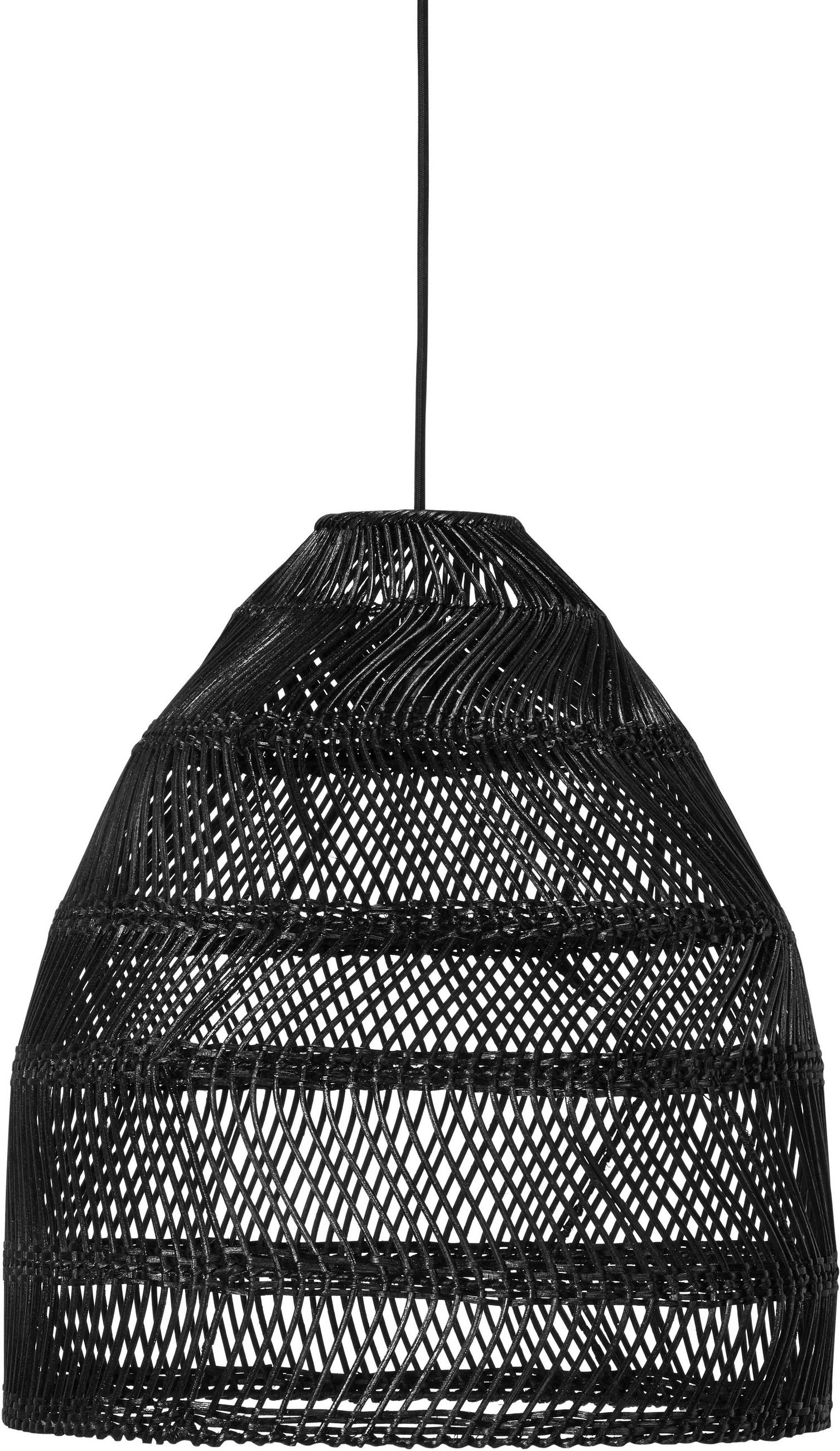 HÄNGELEUCHTE PR Home Maja 36,5/34/36,5 cm   - Schwarz, Natur, Naturmaterialien (36,5/34/36,5cm)